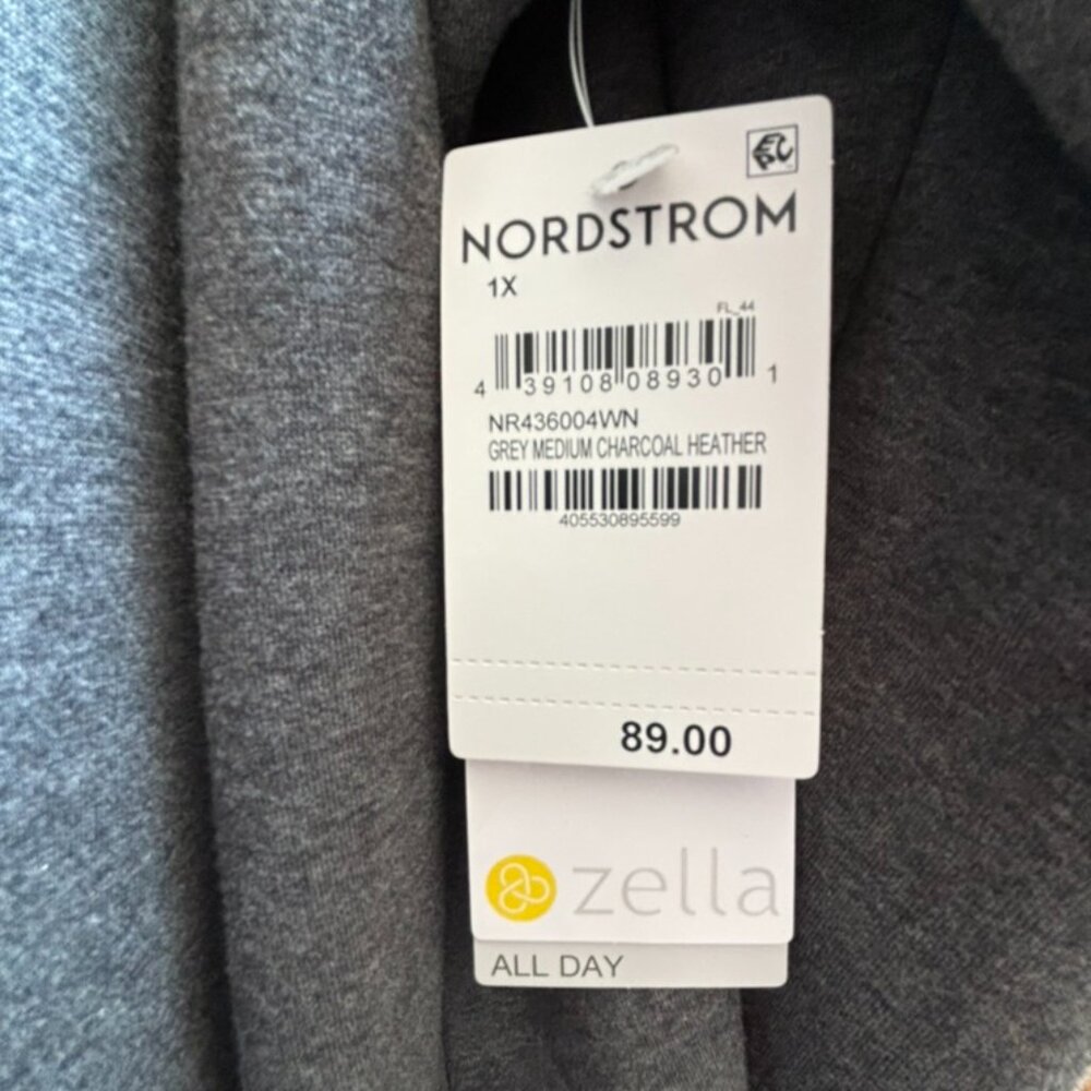 Zella Amazing Cozy Wrap Jacket Gray Medium Charcoal Heather 1X - Picture 4 of 7